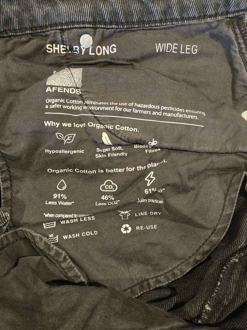 Afends Women's Shelby Long Black Wide Leg Jeans - Picture 3 of 8